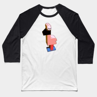 Brick Creations - Pretty Flamingo Baseball T-Shirt